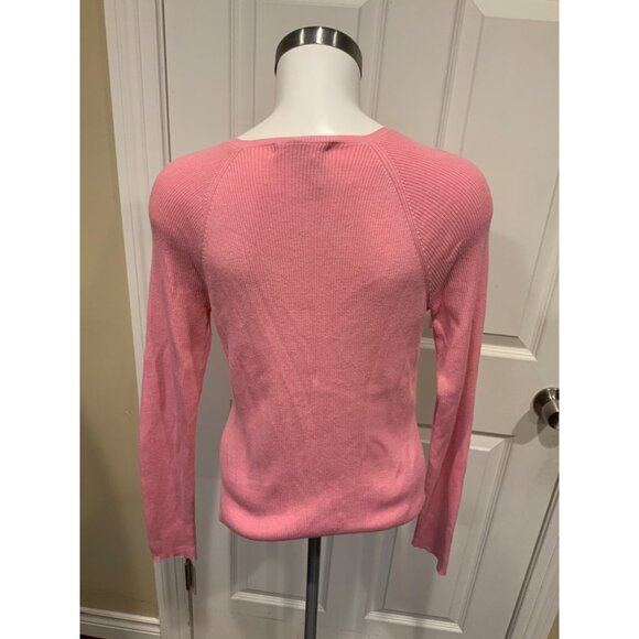 Polo Ralph Lauren Pink Thin Rib Knit Button Shoulder Top, SizeXL - Picture 5 of 6